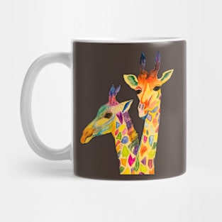 Three Curious giraffes Mug